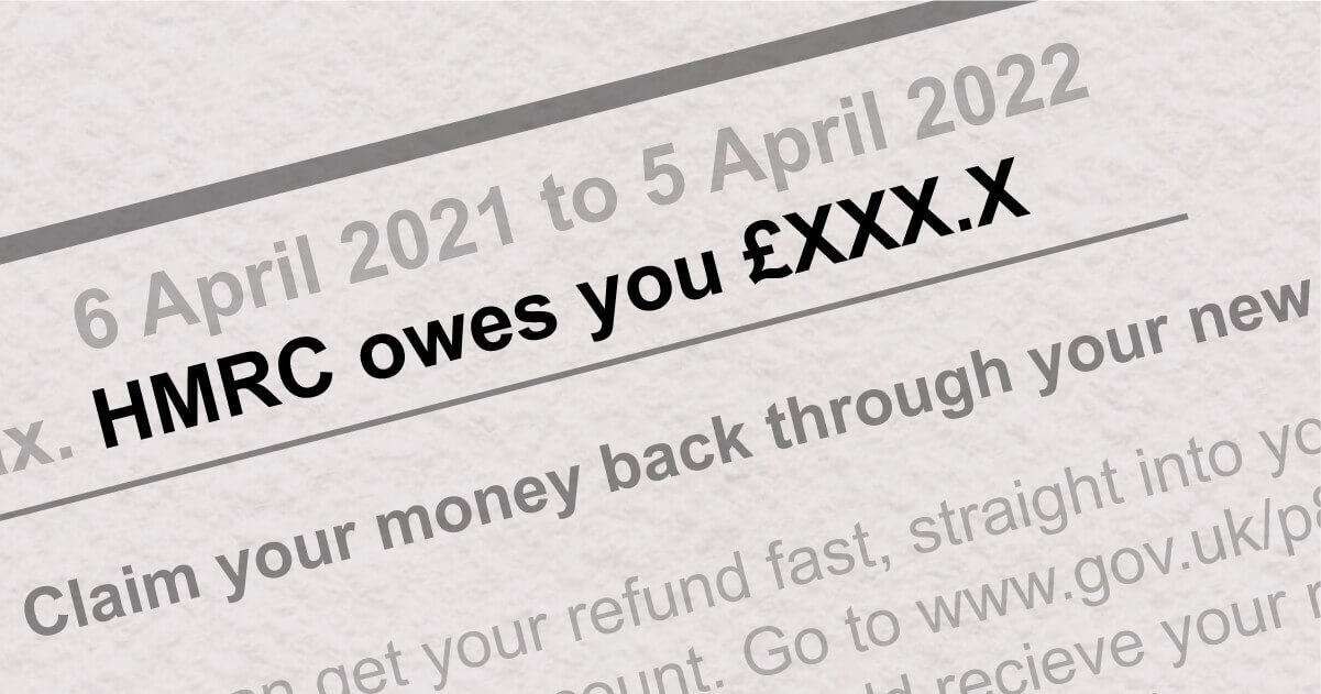 Part of a HMRC statement that says HMRC owes you