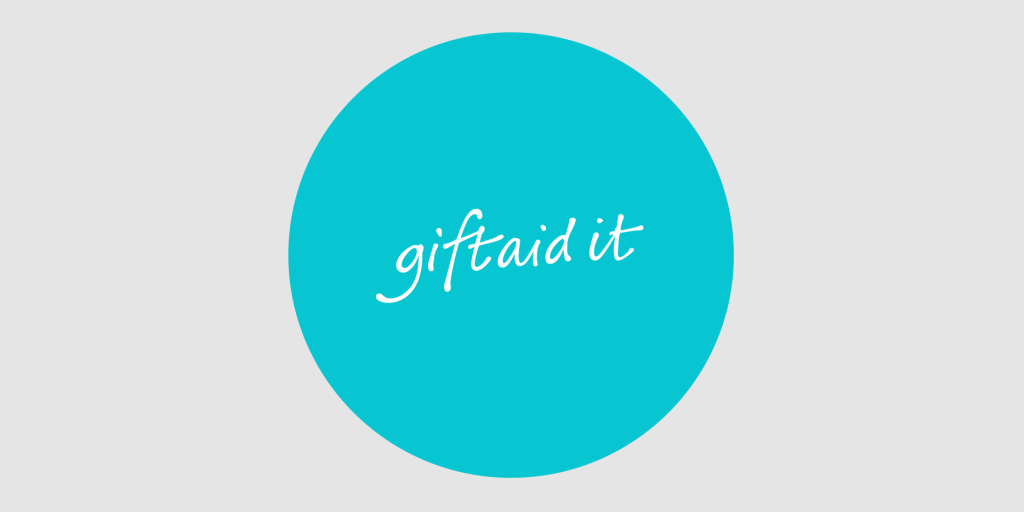Animated GIF expressing automated Gift Aid